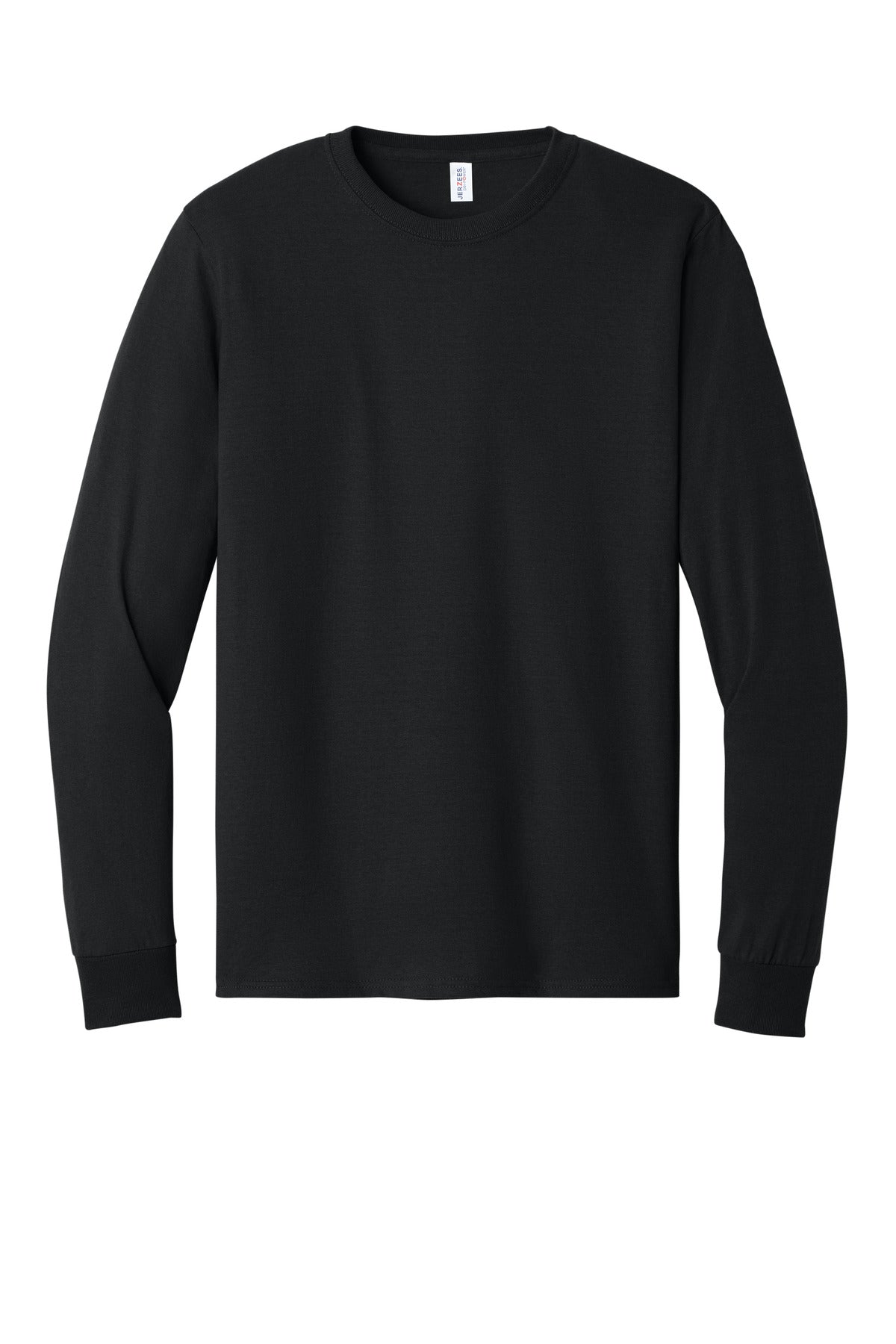 Jerzees Dri-Power 50/50 Long Sleeve blank in black — flat front — sold by the case at Mabuhay Designs Jacksonville NC