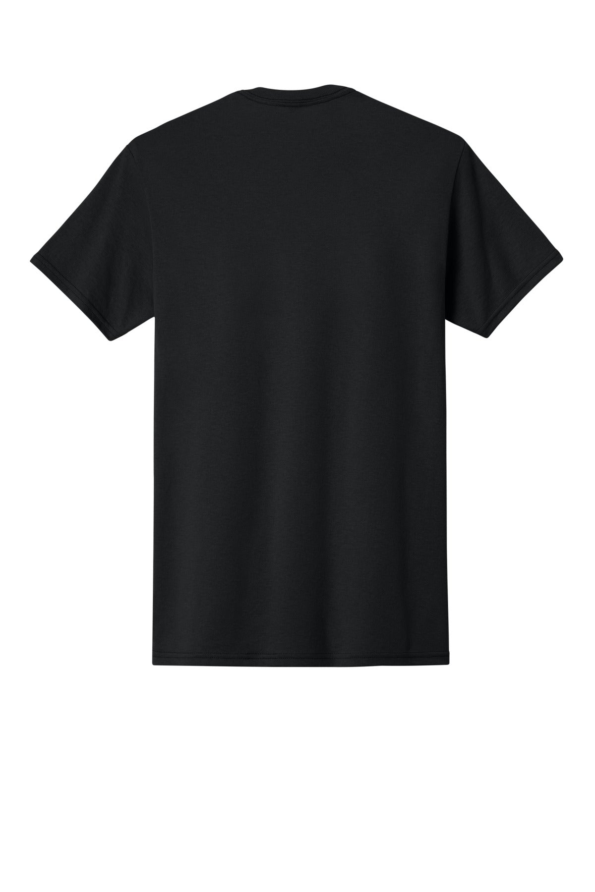 Jerzees 29M 50/50 blend t-shirt in black — flat lay back — blank garment we custom DTF print on — Mabuhay Designs Jacksonville NC