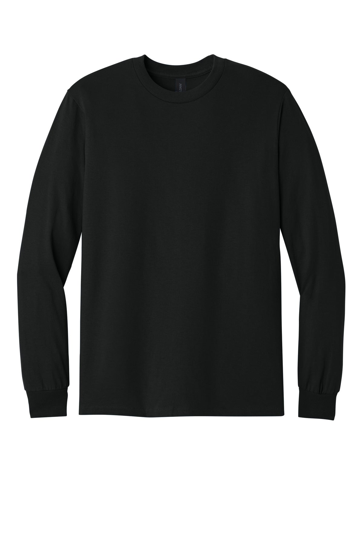 Gildan Heavy Cotton Long Sleeve blank in black — flat front — sold by the case at Mabuhay Designs Jacksonville NC