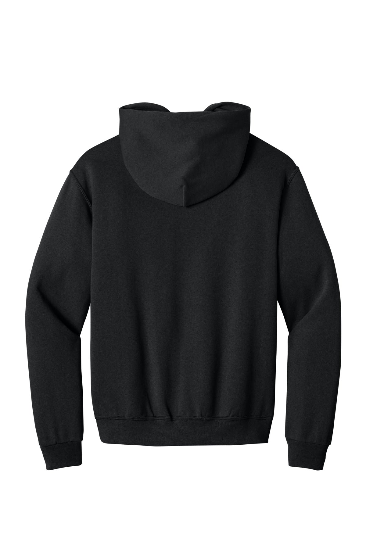 Jerzees 996M NuBlend Pullover blank in black — flat back — sold by the case at Mabuhay Designs, Jacksonville NC