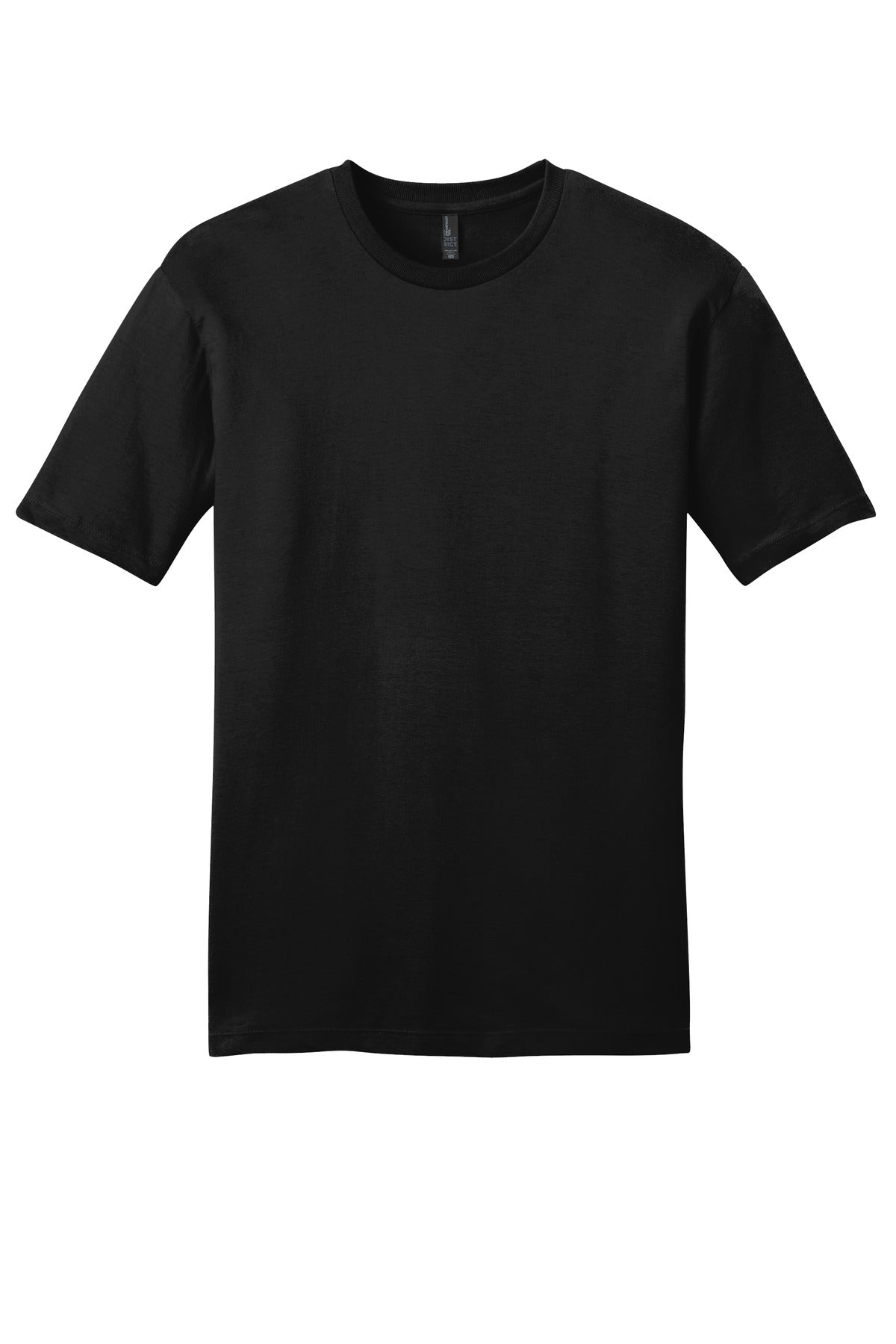 District Very Important Tee blank in black — flat front — sold by the case at Mabuhay Designs Jacksonville NC