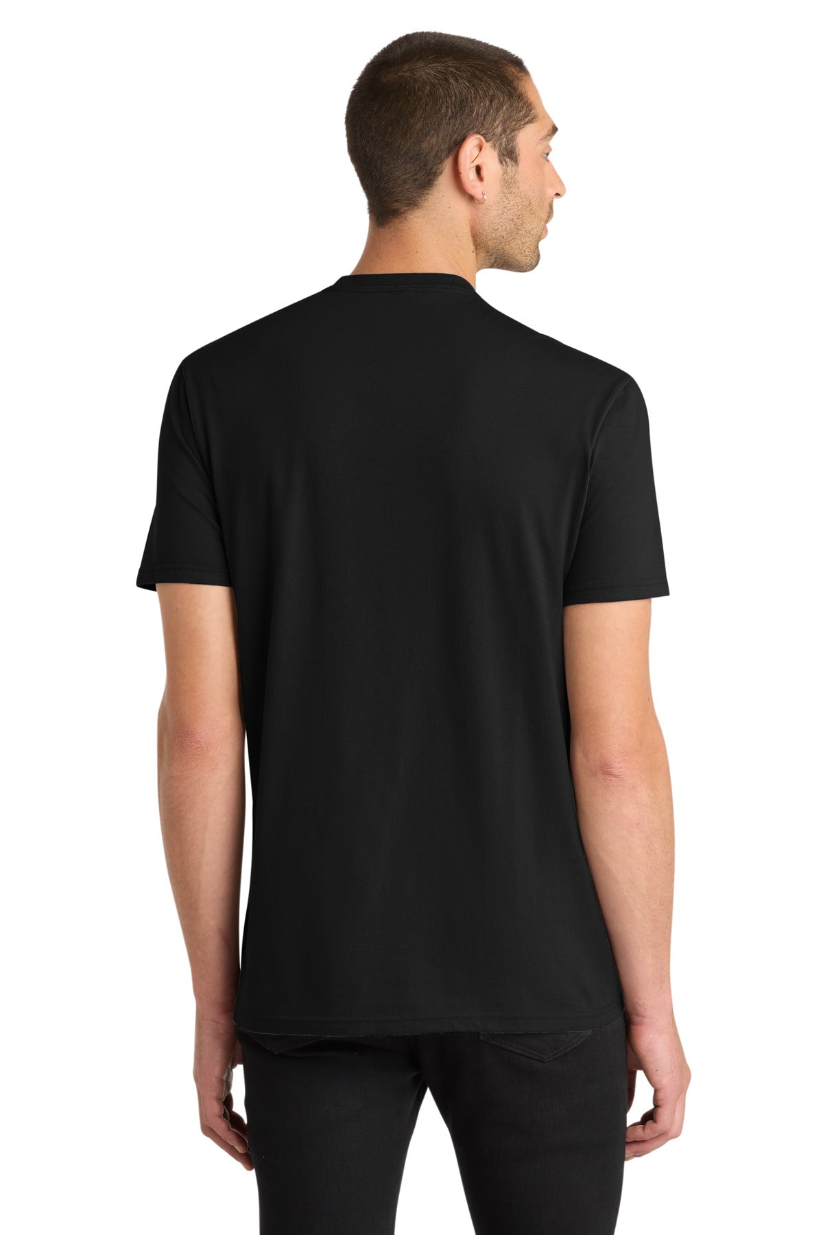 District Very Important Tee blank in black — back — sold by the case at Mabuhay Designs Jacksonville NC