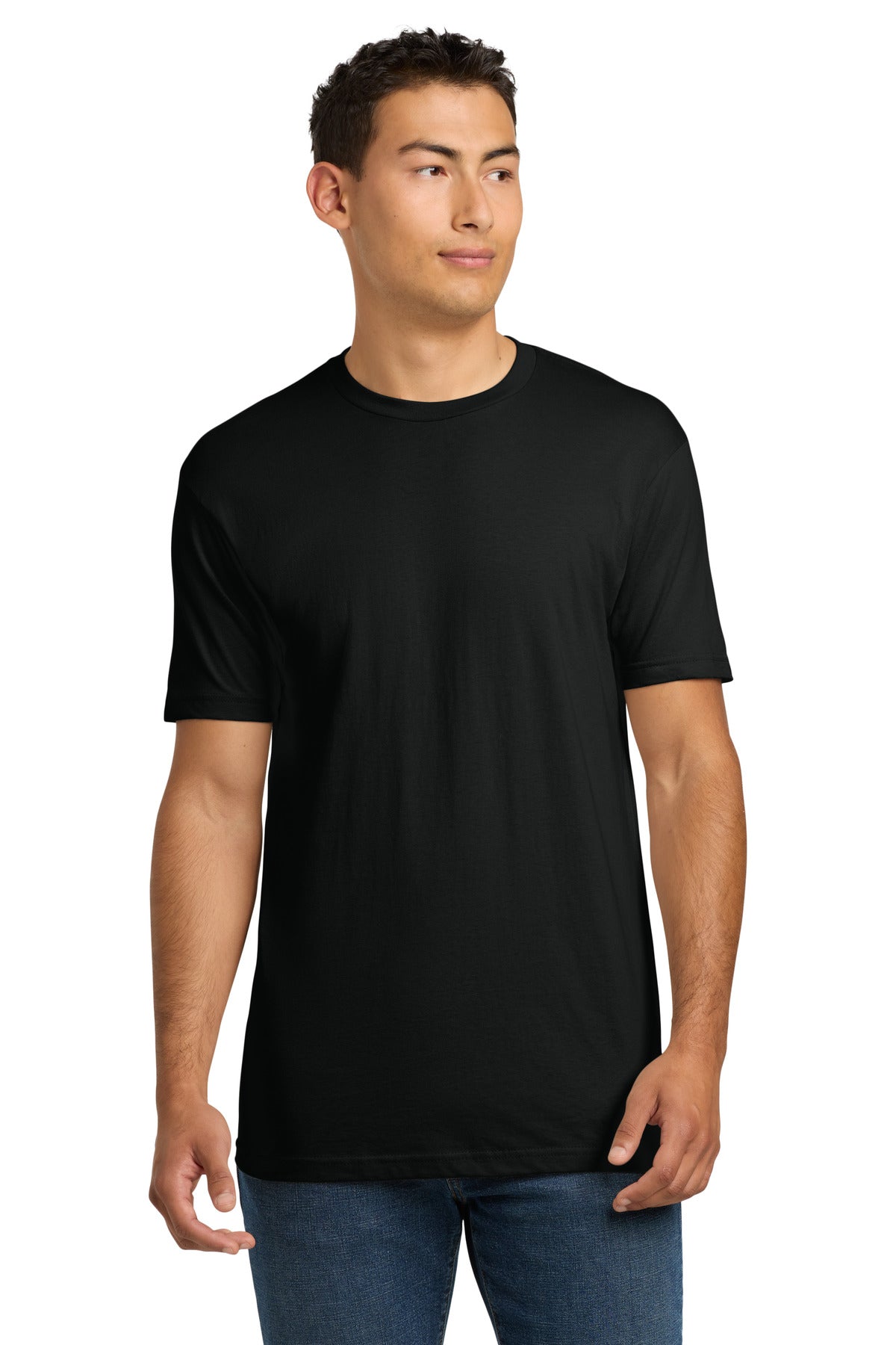 Next Level 3600 Cotton Tee blank in black — front — sold by the case at Mabuhay Designs Jacksonville NC