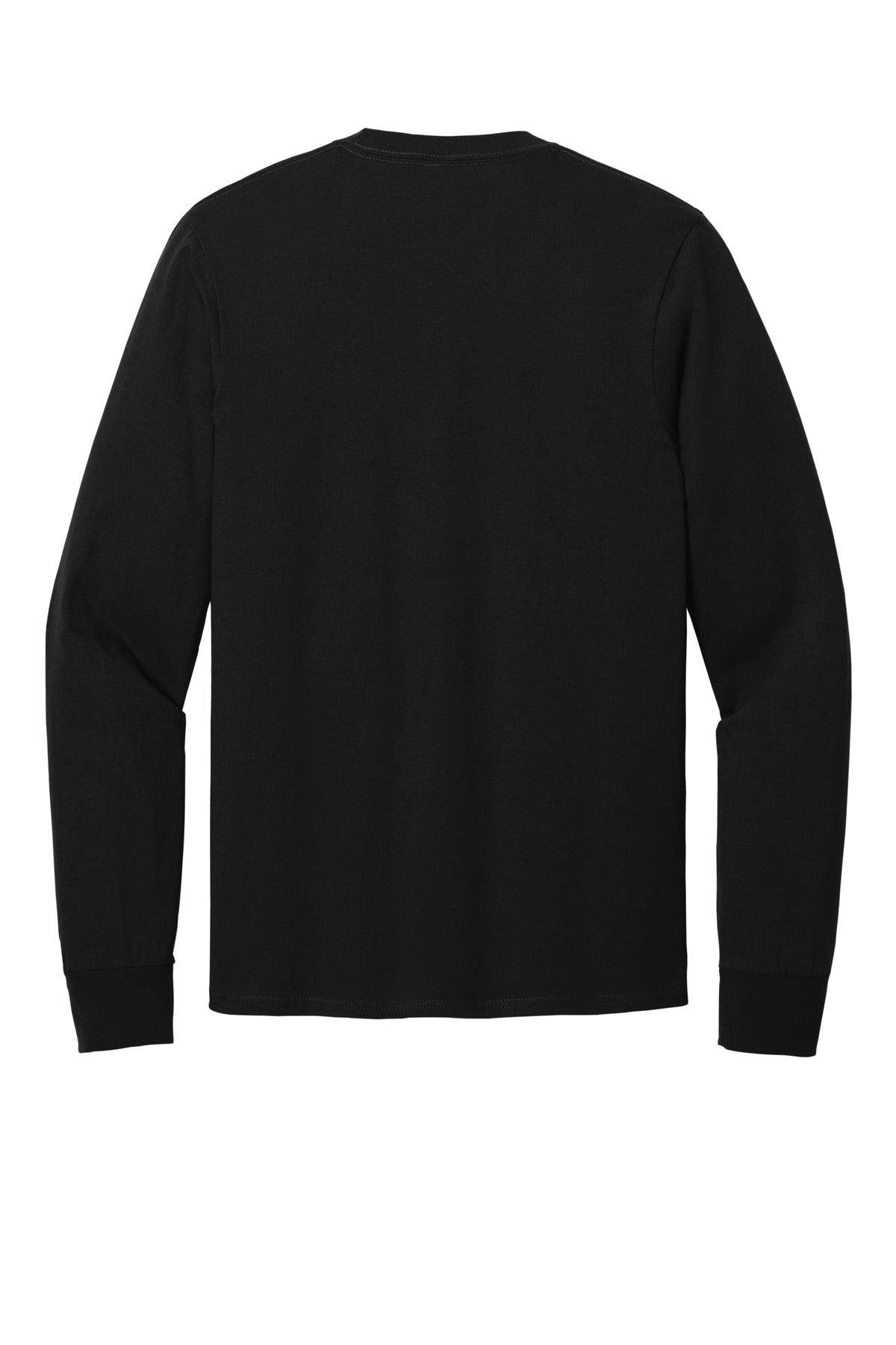 Port & Company Core Cotton Long Sleeve blank in jet black — flat back — sold by the case at Mabuhay Designs Jacksonville NC