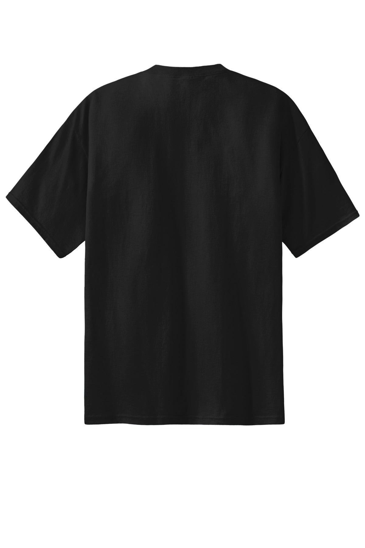 Port & Company Essential Tee blank in jet black — flat back — sold by the case at Mabuhay Designs Jacksonville NC