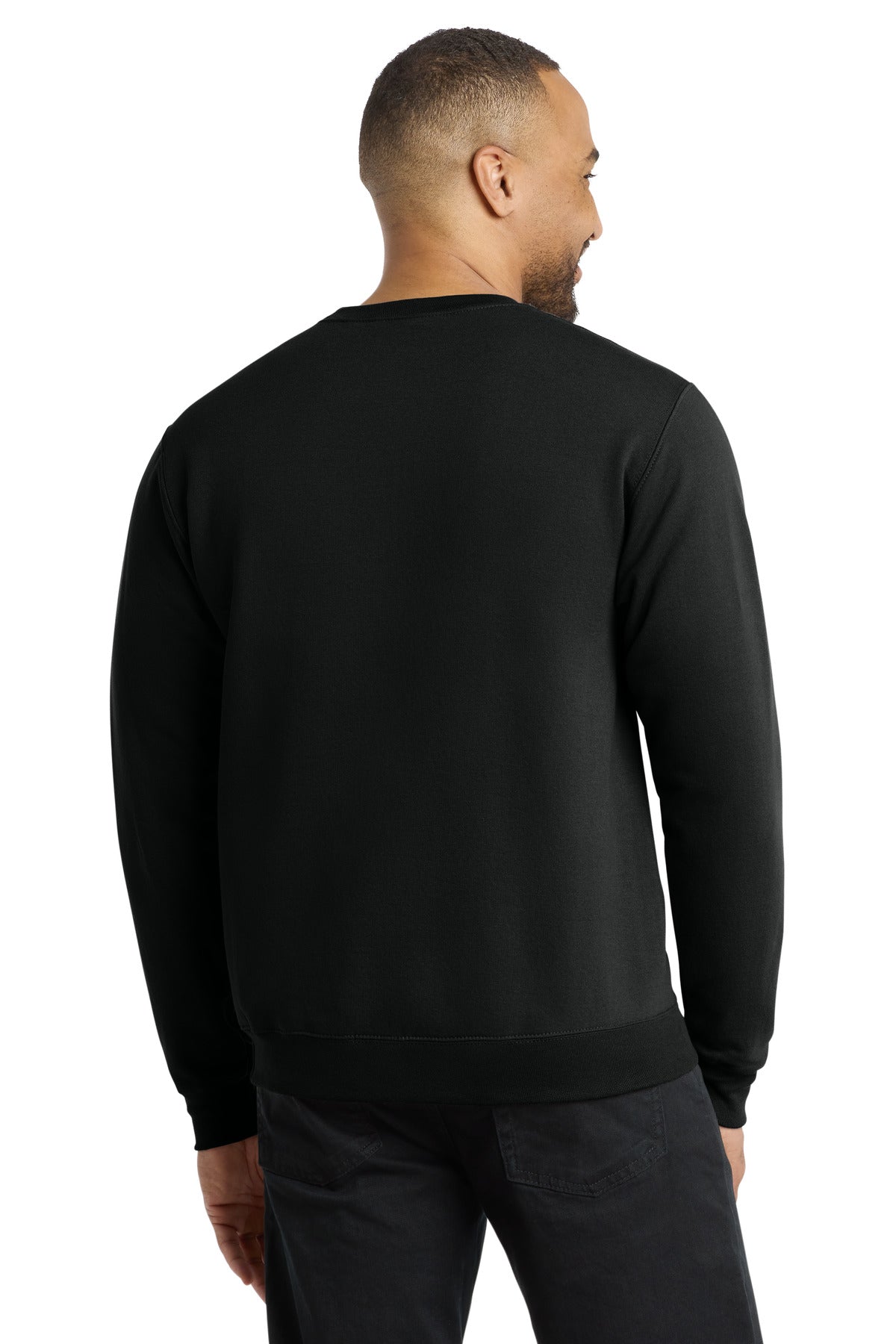 Port & Company PC78 Core Fleece blank in black — back — sold by the case at Mabuhay Designs, Jacksonville NC