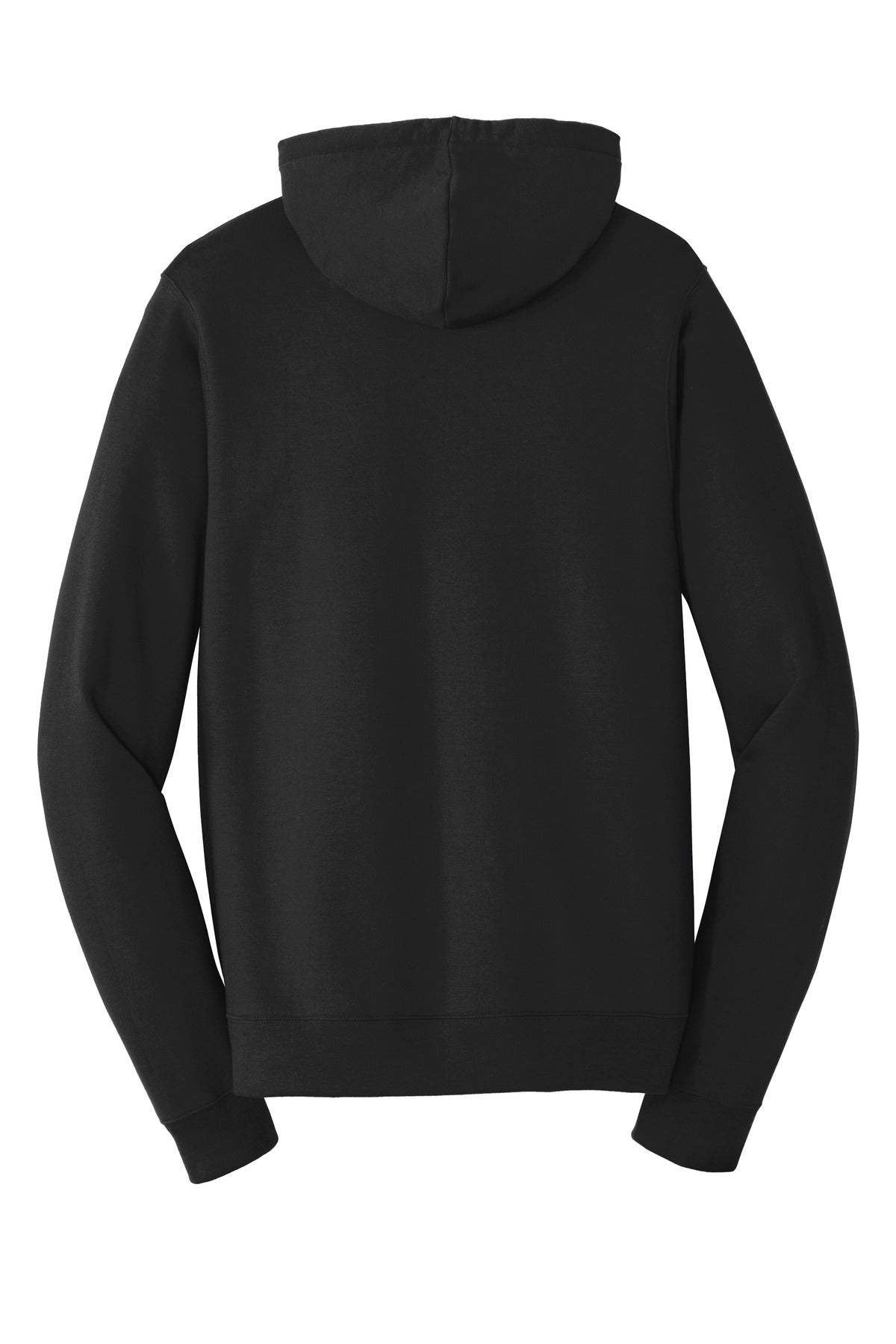 Port & Company Fan Favorite Fleece Hoodie blank in jet black — flat back — sold by the case at Mabuhay Designs Jacksonville NC