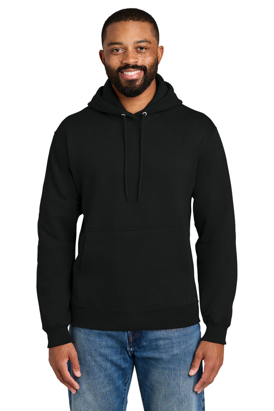 Port & Company Essential Fleece Hoodie blank in jet black — front — sold by the case at Mabuhay Designs Jacksonville NC
