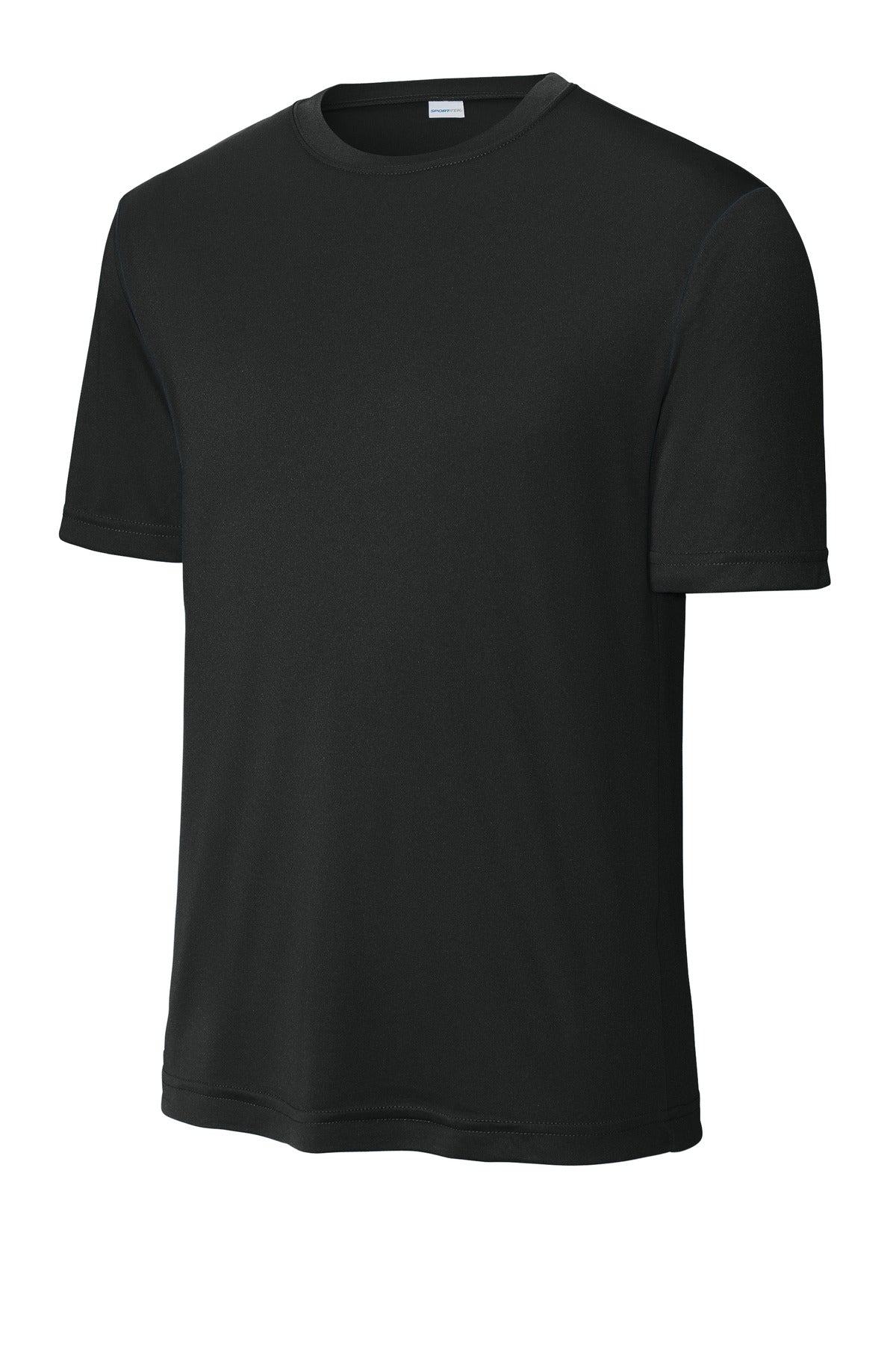 Sport-Tek PosiCharge Competitor Tee blank in black — flat front — sold by the case at Mabuhay Designs Jacksonville NC