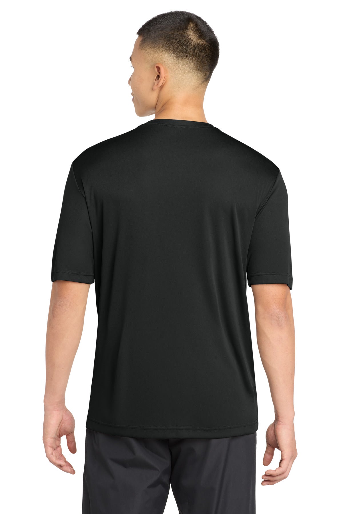 Sport-Tek PosiCharge Competitor Tee blank in black — back — sold by the case at Mabuhay Designs Jacksonville NC