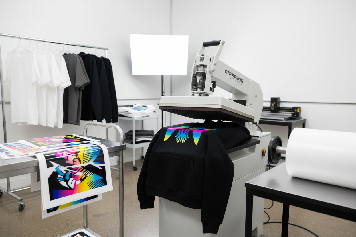 You bring the apparel and we print and press 